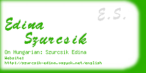 edina szurcsik business card